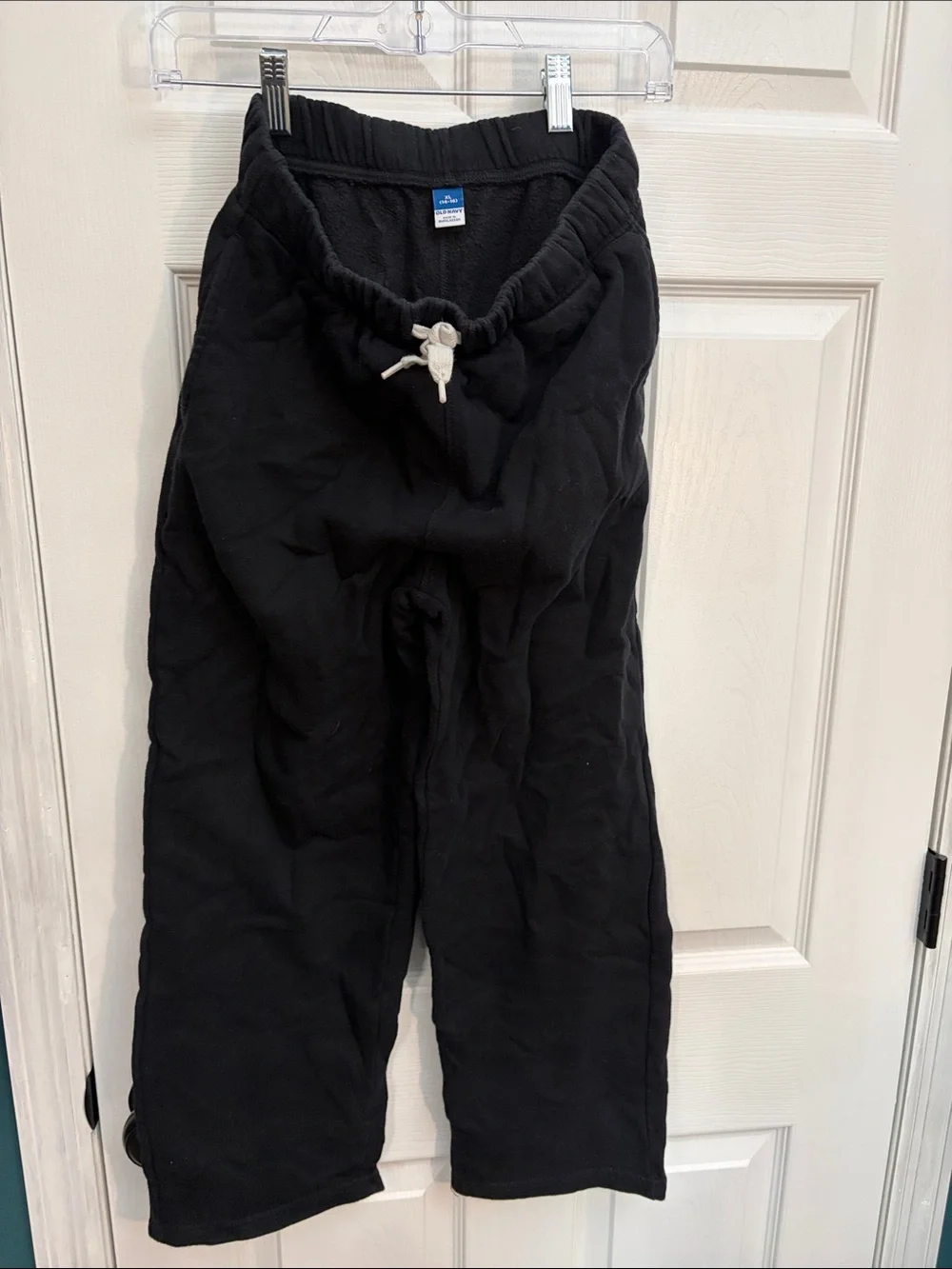 Old Navy Black Kids Fleece Sweatpants with Drawstring